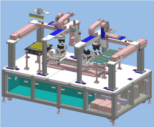 TARH自由角度多面検査装置のカバーがない状態の全体図